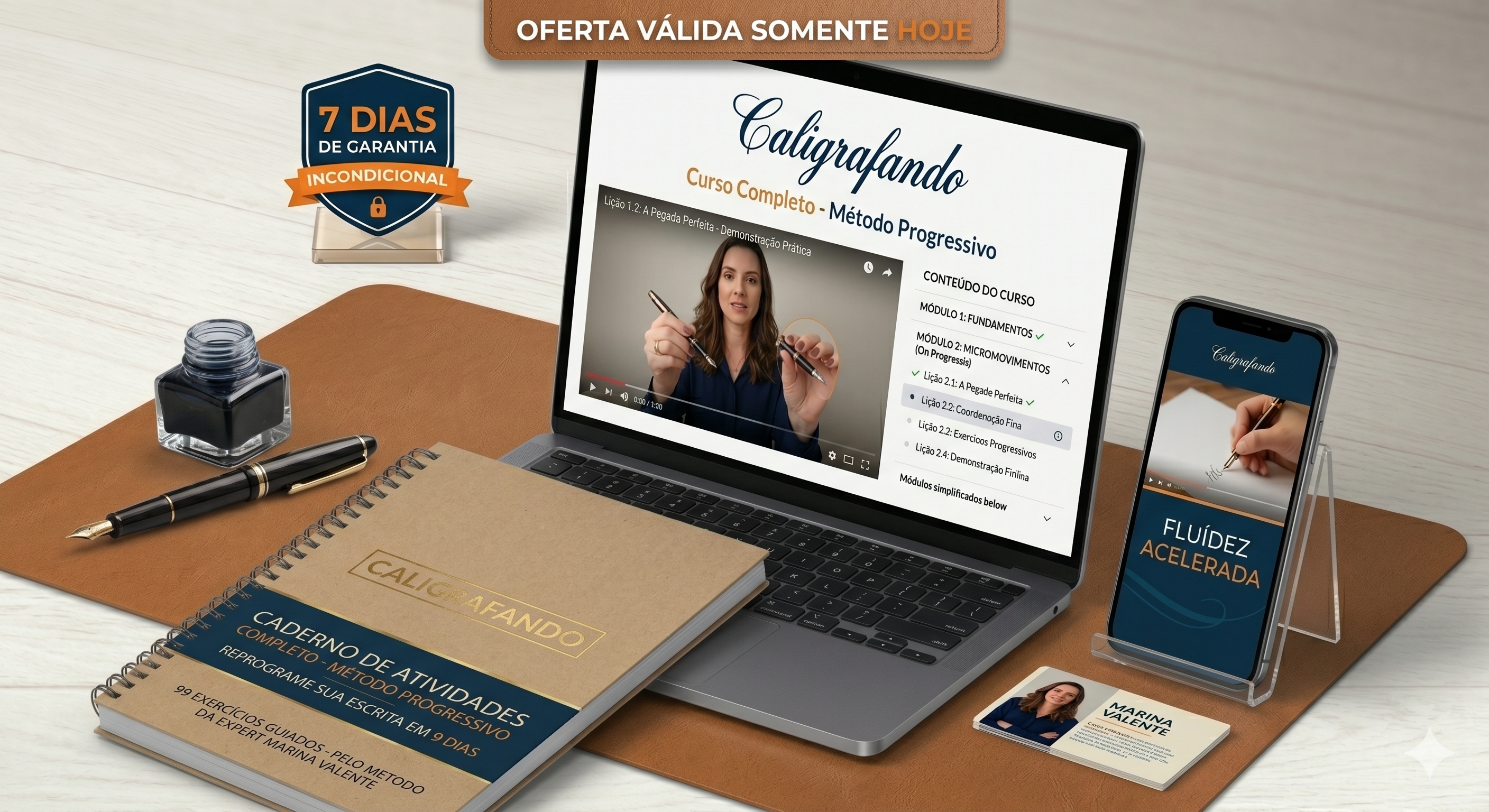 Caderno de Caligrafia Premium